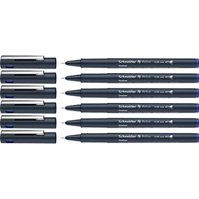 Afbeelding van Schneider Pictus fineliner (lijndikte 0,05 mm), blauw, 6 stuks