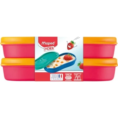 Afbeelding van Maped M870901, Doos, Rechthoekig, 0,15 l, Oranje, Rood, ABS kunststof, Polypropyleen (PP), Silicone, 2 stuk(s)