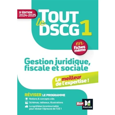 Afbeelding van Tout le DSCG 1 Gestion juridique fiscale et sociale 2024 2025 Révision
