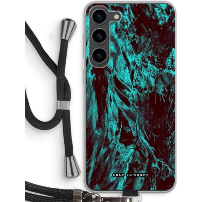 Afbeelding van Case Company® hoesje met Koord geschikt voor Samsung Galaxy S23 Plus Ice Age Telefoonhoesje Zwart Bescherming aan alle Kanten en Over de Schermrand