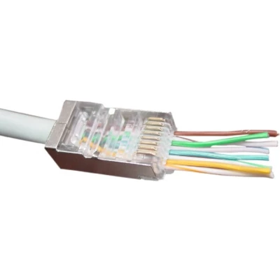 Afbeelding van RJ45 connector Cat6 FTP (Voor stugge en soepele kern, Doorsteekmontage, 50 stuks)
