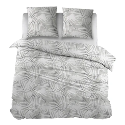 Afbeelding van Snoozing Dorien Flanel Dekbedovertrek Lits jumeaux 240x200/220 cm Grijs
