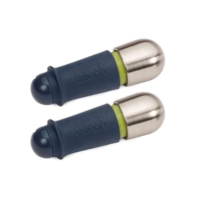 Afbeelding van Joseph BarWise Set van 2 wijnsluitingen, luchtdichte en herbruikbare flessenstoppers, blauw
