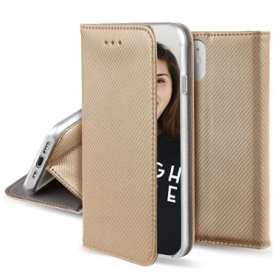 Afbeelding van Jaym, Folio hoesje Geschikt voor Apple iPhone 15 Pro Max magnetische standaardfunctie, Goud