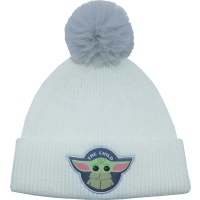 Afbeelding van Star Wars: The Mandalorian Child Badge Wit Pomponmuts