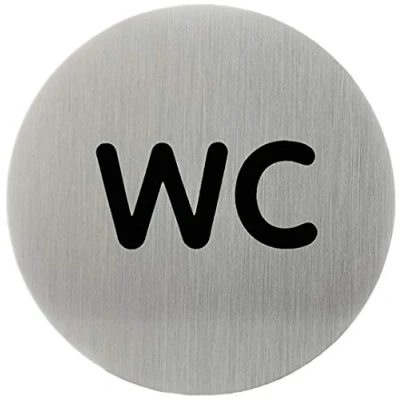 Afbeelding van Infobord pictogram Durable 4907 wc rond 83Mm