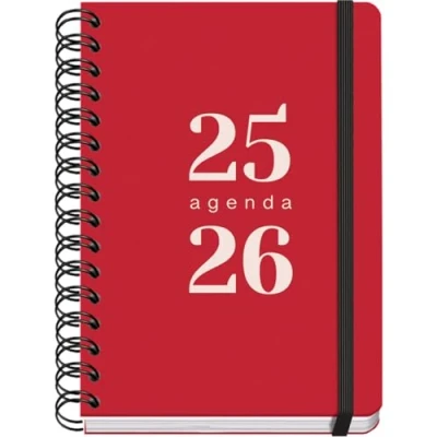 Afbeelding van Dohe Schoolagenda 2025/2026 A5 formaat (15 x 21 cm), Spaans en Engels, september tot juni, dubbele spiraalsluiting rubber, flexibele omslag, 4 stickerpagina&#039;s GRAMMAR