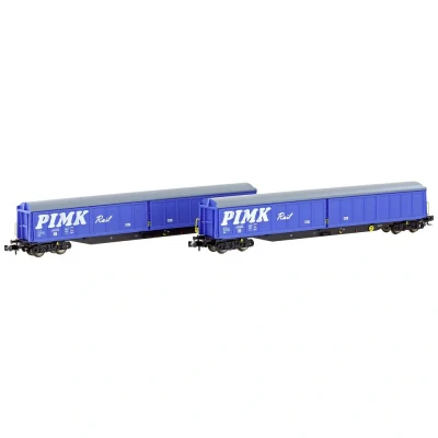 Afbeelding van Hobbytrain H23445 N set van 2 schuifwandwagens Habis de Pectorail