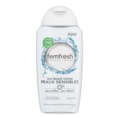 Afbeelding van Femfresh Lavant Intieme Gel voor de gevoelige huid 0%, met extracten van lotusbloem en bamboe 250 ml