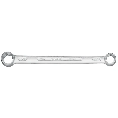 Afbeelding van GEDORE TX 4 E6XE8 Tweezijdige ringsleutel E6, E8 Chroom vanadium staal