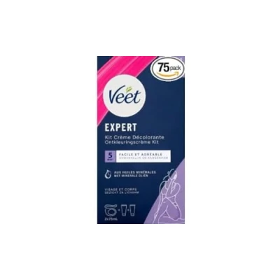 Afbeelding van Veet Expert Ontkleuringscrème Kit Gezicht &amp; Lichaam 2 x 75 ml