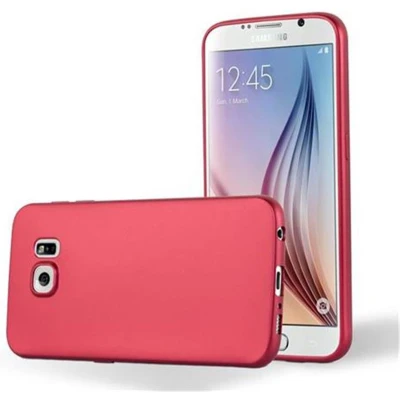 Afbeelding van Cadorabo Hoesje geschikt voor Samsung Galaxy S6 in METALLIC ROOD Beschermhoes gemaakt van flexibel TPU silicone Case Cover