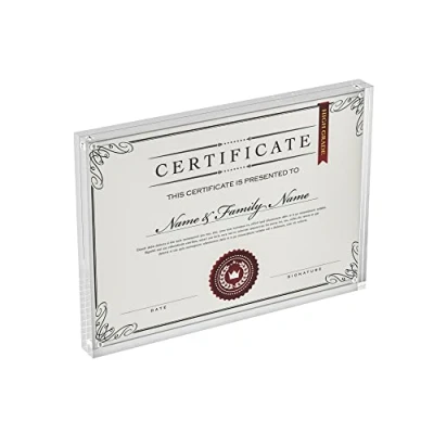 Afbeelding van Sezanrpt A4 acryl fotolijst Perspex voor trouwfoto&#039;s, tafelblad, vrijstaande certificeringslijst, 12 mm +