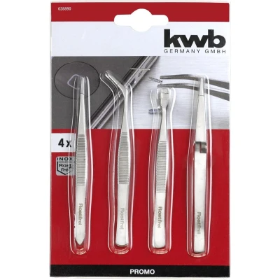 Afbeelding van kwb 028890 Pincetset 4 delig
