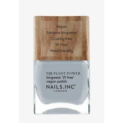 Afbeelding van Nails Inc Fresh Air Don&#039;t Care Plant Power Veganistische nagellak, 73% plantaardig, 100% veganistisch en dierproefvrij, perfecte manicure, zacht grijs, voor nail art