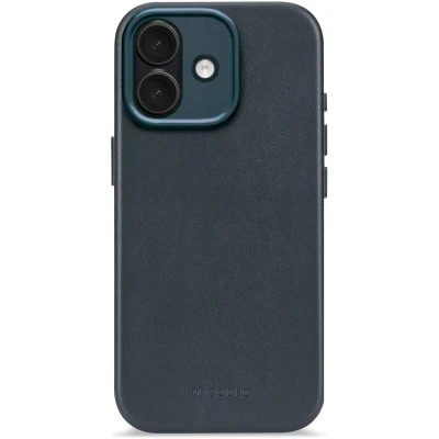 Afbeelding van DECODED Leren Hoesje Geschikt voor iPhone 17 Gemaakt van Premium ECCO Leer MagSafe Navy Blauw