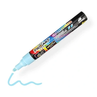 Image de LEVIATAN Crayons craie lavables pour tableau noir Crayon à effaçable sec et humide marqueurs craie, Pointe ogive 2 3 mm Bleu