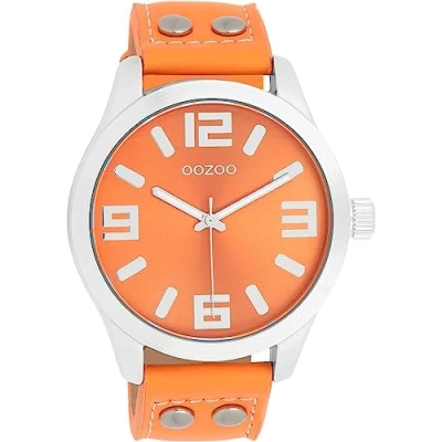 Afbeelding van Oozoo Timepieces Analoog dameshorloge met leren armband, rond, elegant, hoogwaardig, Armband