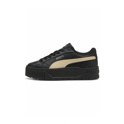 Afbeelding van Puma Karmen Sneakers laag, Dames, Maat: 40.5, Black canvas silver Leer/ synthetisch