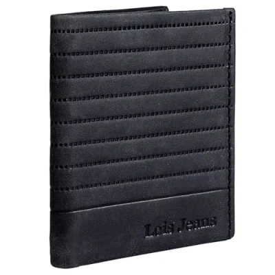 Afbeelding van Lois Portemonnee Leather. RFID Portemonnee. Portomonee Klein Slank, Bijzonder Praktisch. Man Zeer Stevig. FRID bescherming. Van Merken 202317, zwart
