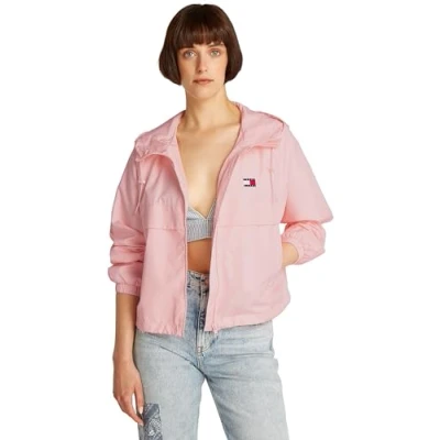 Image de Tommy Jeans Veste coupe vent pour femme, Rose (rose précieux), XL Grande taille