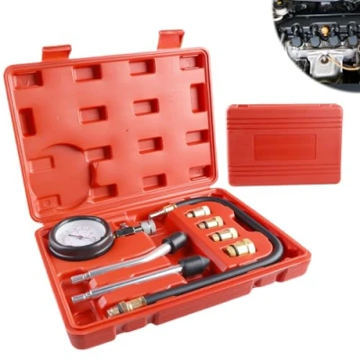Afbeelding van Compressietester: PRITOK compressietesterset voor onderzoek motorfiets auto buitenboordmotor kettingzaag sneeuwscooter benzine motor M10 M12 M14 M18