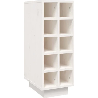 Afbeelding van Wijnkast 23X34X6 Cm Massief Grenenhout Wit