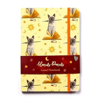 Afbeelding van Notitieboekje A5 Lisa Parker Hocus Pocus Cat Fantasy Gerecycled Papier Gelinieerd 21x15x1cm