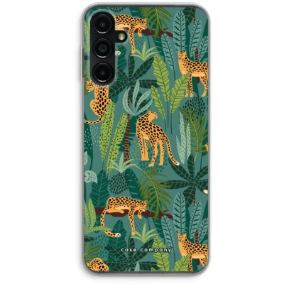 Afbeelding van Case Company® hoesje geschikt voor Samsung Galaxy A14 Luipaard 2 Soft Cover Telefoonhoesje Bescherming aan alle Kanten en Schermrand