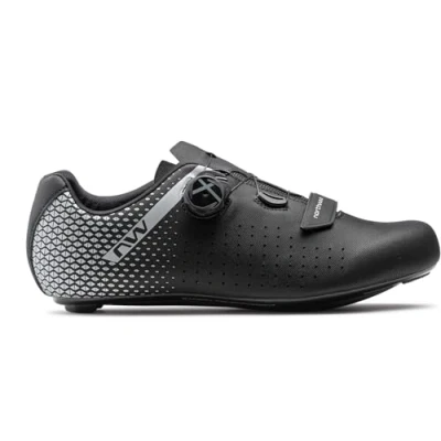 Afbeelding van Fietsschoenen Northwave Core Plus 2 Slw3 maat 45 Zwart zilver Racefiets schoenen