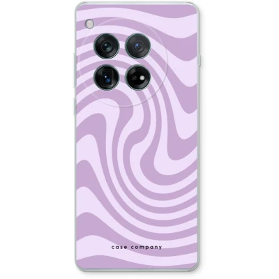 Afbeelding van Case Company® hoesje geschikt voor OnePlus 12r Swirl Paars Soft Cover Telefoonhoesje Bescherming aan alle Kanten en Schermrand