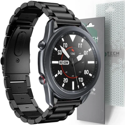 Afbeelding van TECH PROTECT ROESTVRIJ SAMSUNG GALAXY HORLOGE 3 45MM ZWART