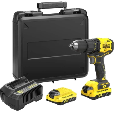 Afbeelding van Stanley, Boormachine + slagboor, V20 / 18 Li 2 BRUSHLESS met batterijen (Oplaadbare batterij)