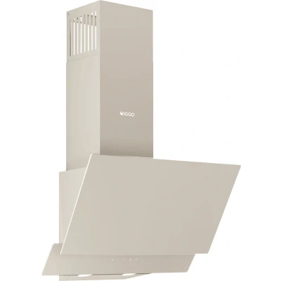 Afbeelding van Wiggo WE E523G(C) Schuine Afzuigkap 50cm Creme Dubbel Glas