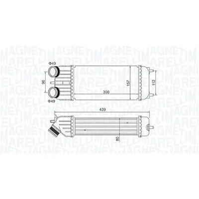 Afbeelding van MAGNETI MARELLI 351319204250 Intercooler PEUGEOT: 207 Hatchback, CC