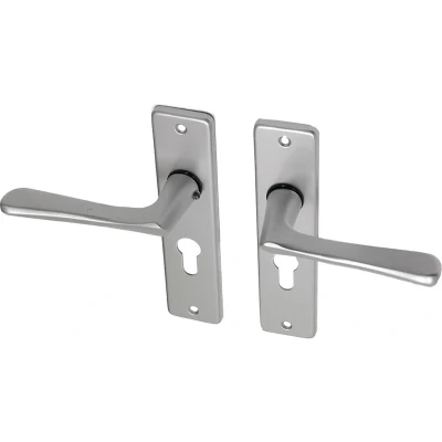 Afbeelding van Wovar Deurkruk met schild aluminium vlindermodel PC55 Per Set