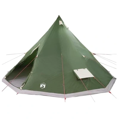 Afbeelding van vidaXL Gezinstent Tipi Groen 12 Persoons Waterdicht