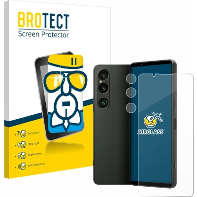 Afbeelding van BROTECT Screenprotector voor Sony Xperia 1 VI (Voor+Camera) Folie Beschermfolie Beschermglas transparant