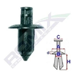 Afbeelding van ROMIX B24649 Clip TOYOTA: Yaris II Hatchback, Auris VOLVO: XC60 I