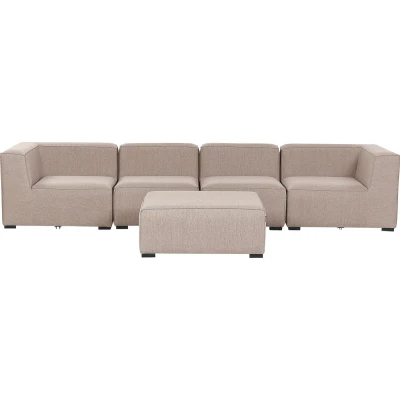 Afbeelding van Beliani AREZZO Bankenset Beige Polyester