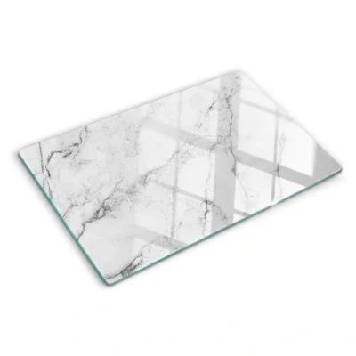 Afbeelding van Tulup Snijplank, 80 x 52 cm, bescherming voor inductie, koken, snijmat van gehard glas, marmer