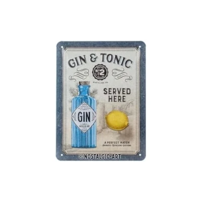 Afbeelding van Wandbord Gin Tonic Served Here