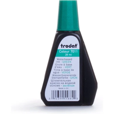 Afbeelding van Trodat 7011 navul stempelinkt voor inktkussens 28 ml. groen
