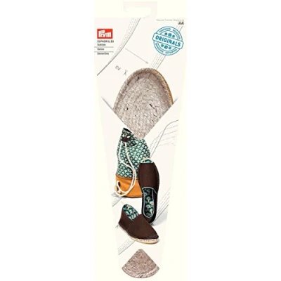Afbeelding van Prym 975204 espadrilles inlegzolen maat 40 zool jute/natuurlijk rubber 26 x 10 2 cm, Natuurlijk.