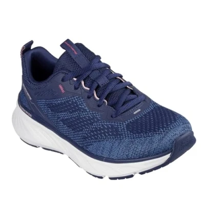 Afbeelding van Skechers NVPK Edgeridepower FLOW Sneakers laag Navy knit pink trim, Dames, Maat: 41, trim Textiel