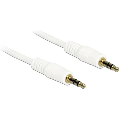 Afbeelding van 3,5mm Jack stereo audio kabel verguld / wit 0,50 meter