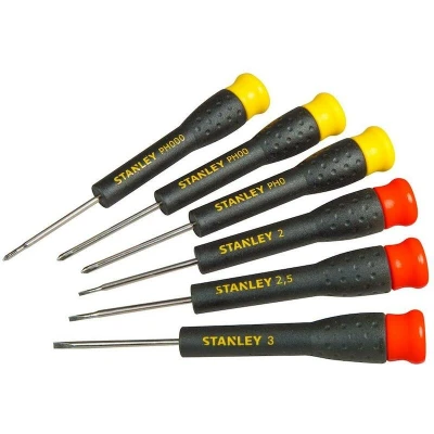 Image de STANLEY STHT0 62632 jeu de tournevis précision 6 pièces (parallèle 2 3 + PH)