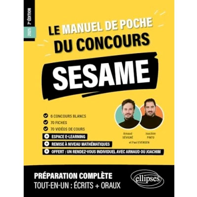 Afbeelding van LE MANUEL DE POCHE DU CONCOURS SESAME PROGRAMME OFFICIEL ECR
