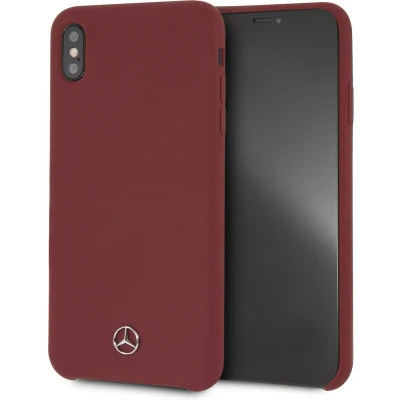 Afbeelding van Rood hoesje van Mercedes Benz Backcover Soft Touch iPhone Xs Max Hoogwaardige kwaliteit