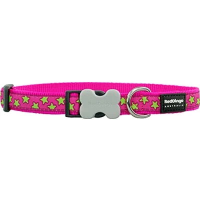 Afbeelding van Hondenhalsband Red Dingo Stars 20 32 cm Roze Rood